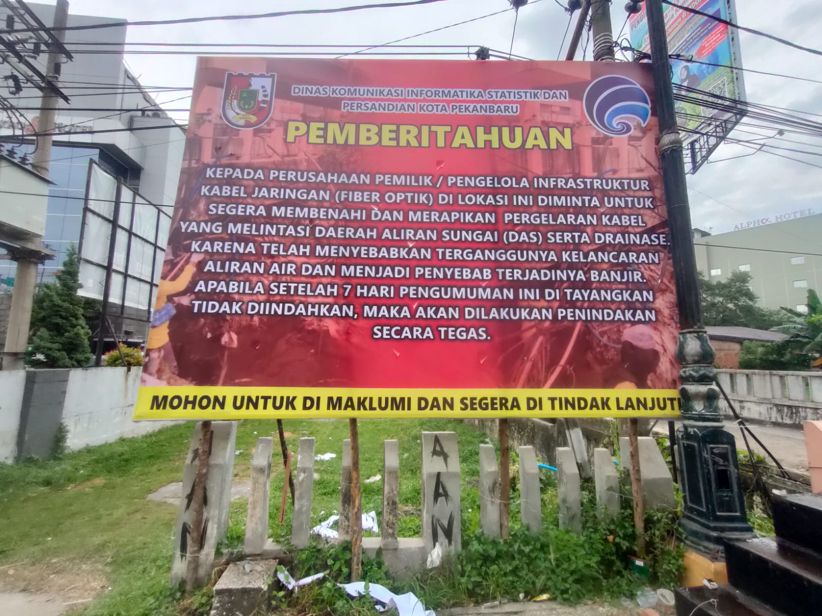 Pemko Pekanbaru Surati Perusahaan Provider untuk Benahi Kabel Serat Optik