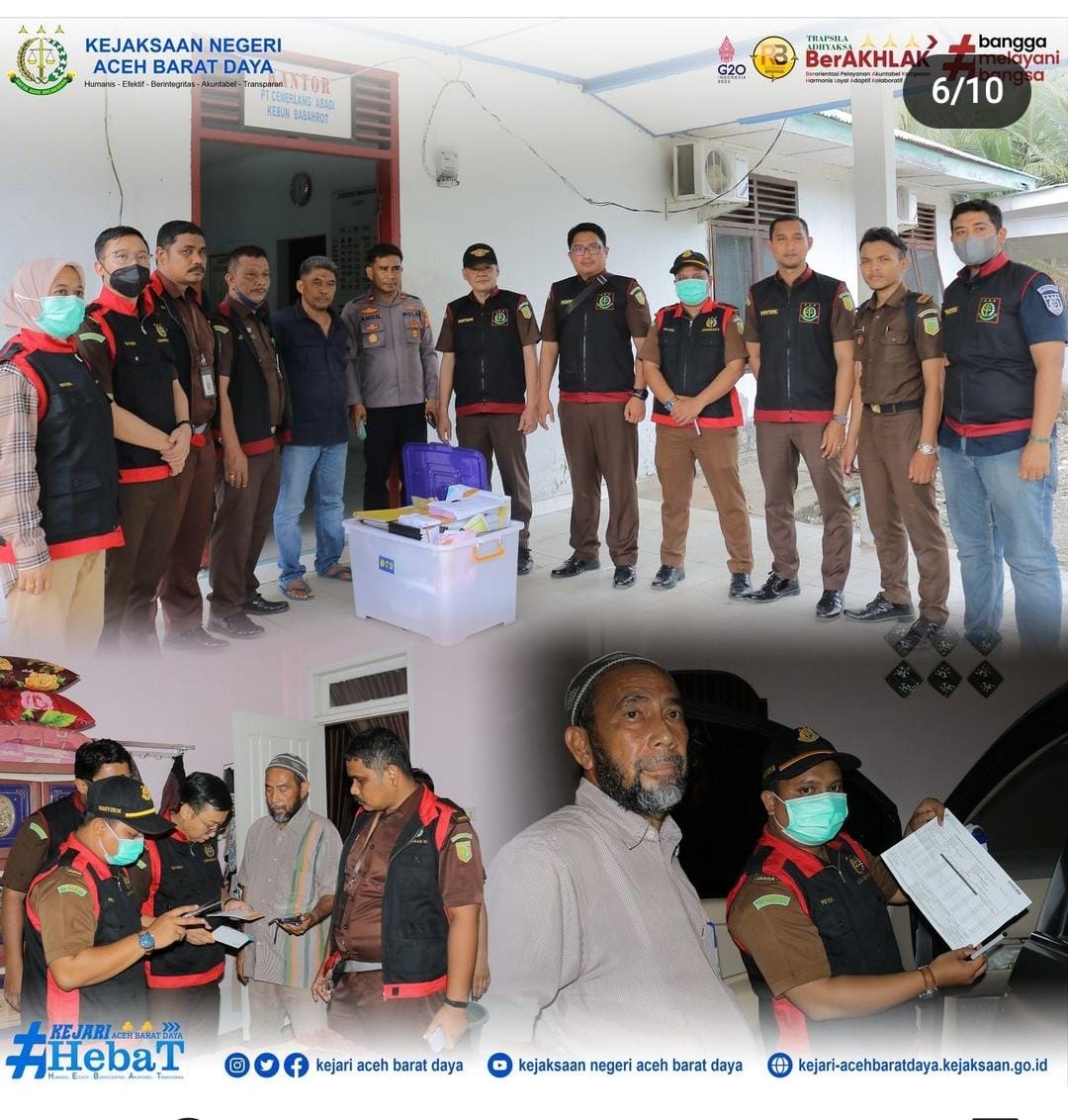 Gabungan Penyidik Kejati Aceh & Kejari Aceh Barat Daya Geledah Kantor PT Cemerlang