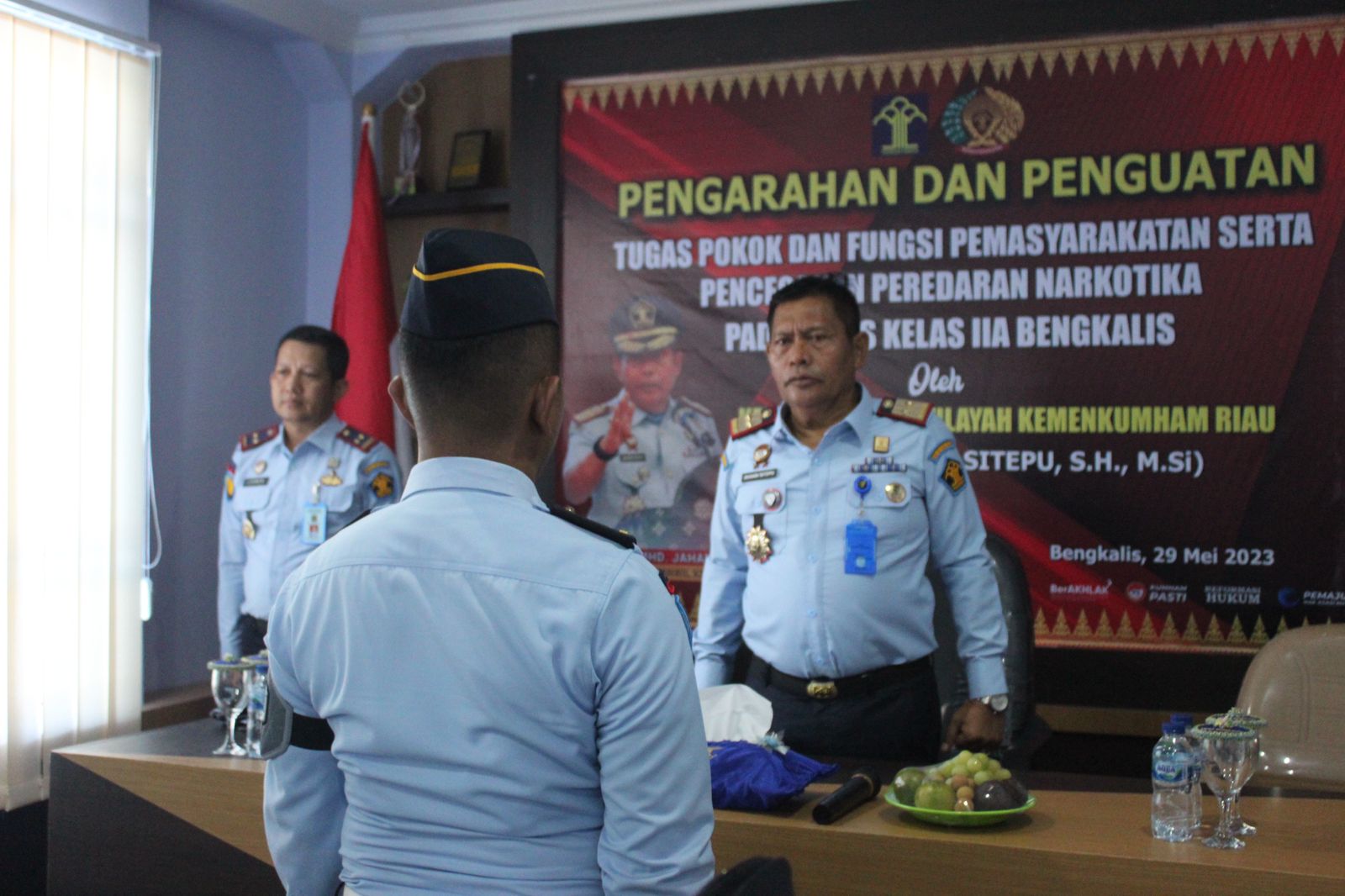 Berkunjung ke Bengkalis, Kakanwil Kemenkumham Riau Ingatkan Jajaran Jangan Main Narkoba