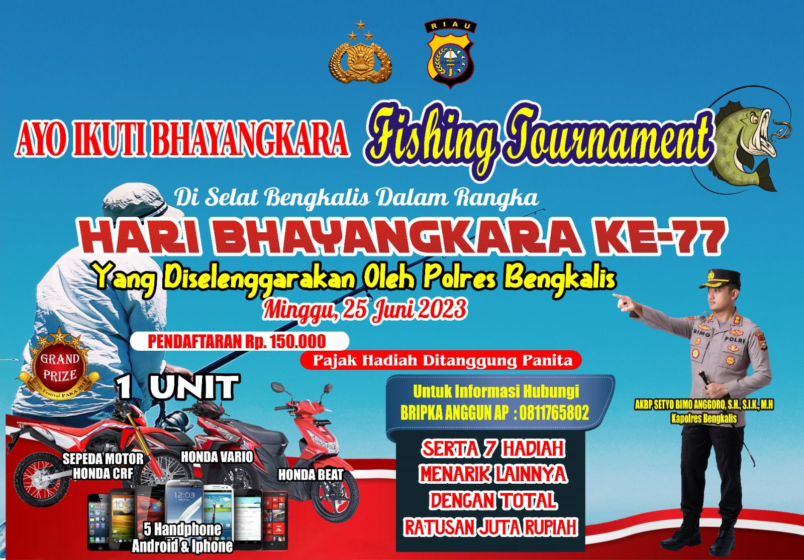 Berhadiah Ratusan Juta, Polres Bengkalis Bakal Adakan Fishing Tournament