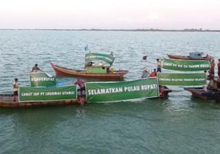 Unjuk Rasa di Laut, Nelayan Pulau Rupat Tolak Ekspor Pasir Laut