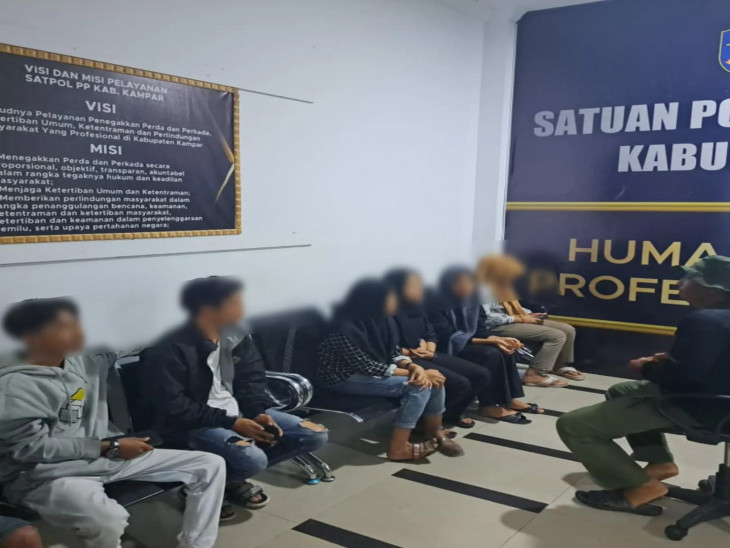 Berduaan di Tempat Gelap, Satpol PP Kampar Amankan 4 Pasangan Remaja di Bangkinang Kota