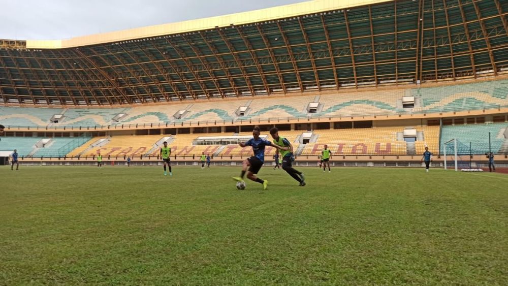 Hadapi Liga 2, Skuad PSPS Riau Rutin Gelar Latihan dan Jalani Tes Fisik