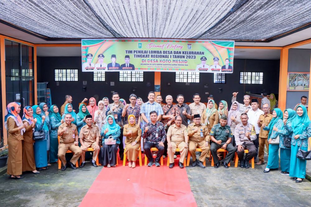 Tim Penilai Kemendagri Tinjau Desa Koto Masjid Kampar