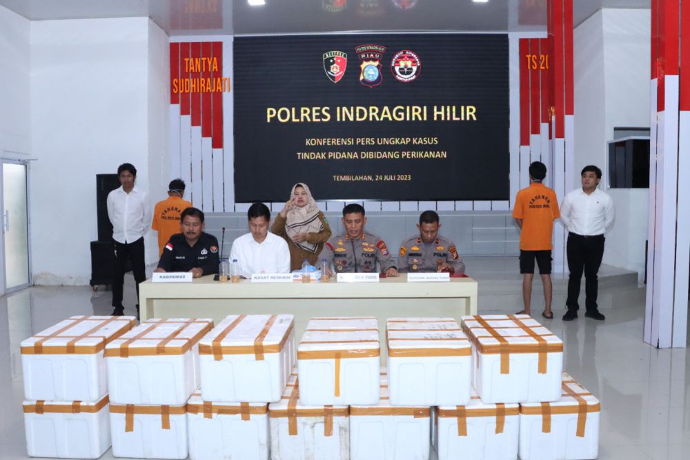 Polisi Gagalkan Penyelundupan 70.800 Benih Lobster di Inhil