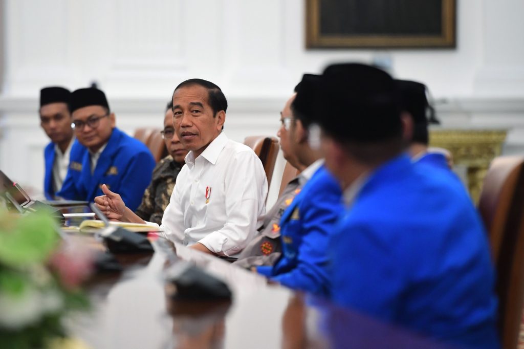 Presiden Jokowi Terima PB PMII di Istana Merdeka