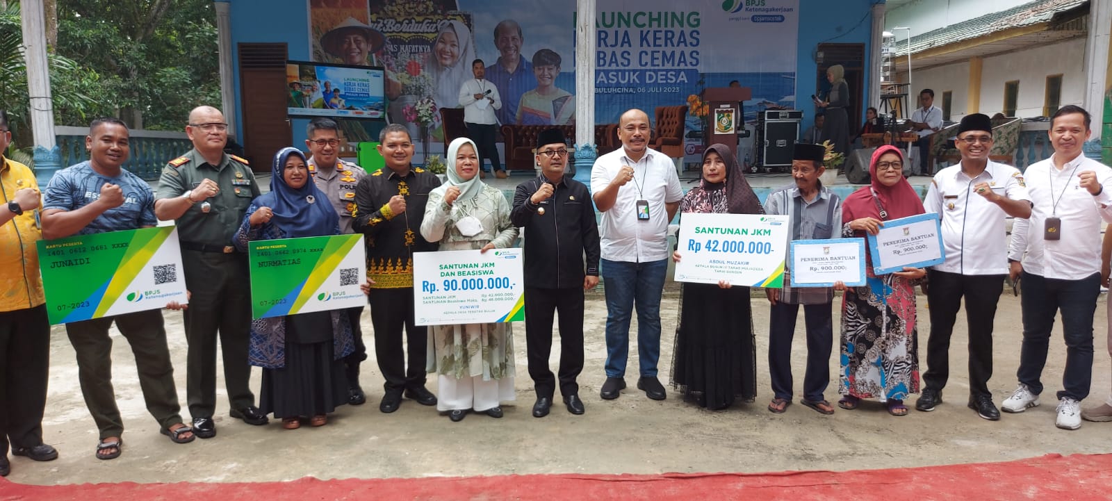 BPJS Ketenagakerjaan Launching KKBC Masuk Desa di Buluh Cina
