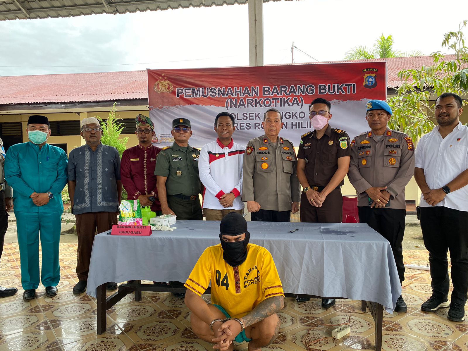 Kasubsi Penuntutan Pidum Kejari Rohil Hadiri Pemusnahan BB Narkotika Sabu 816,43 gram