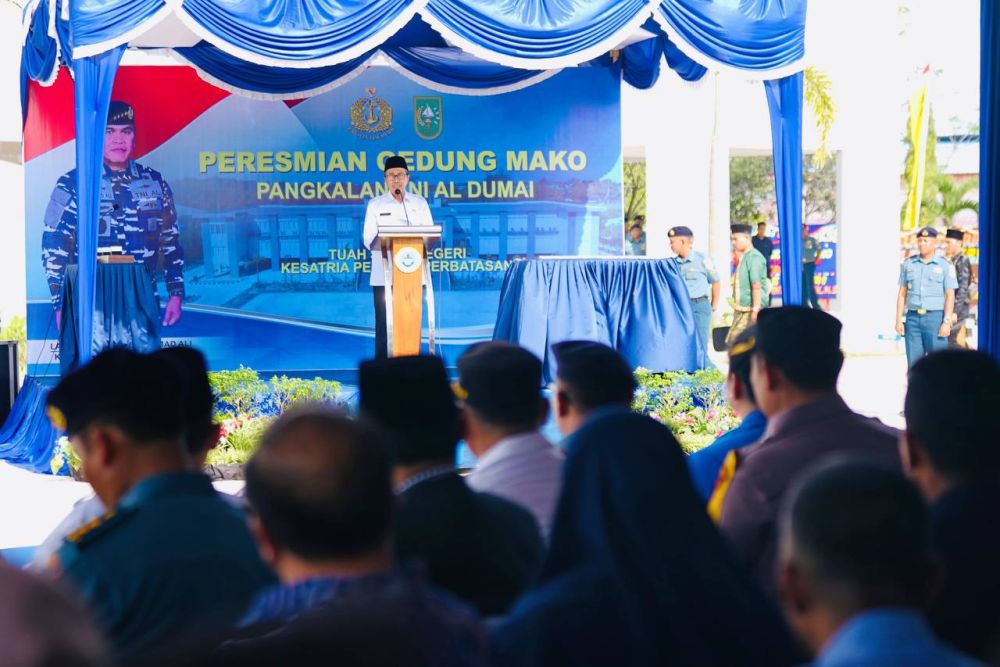 Gedung Mako Pangkalan TNI AL Dumai Diresmikan, Ini Harapan Gubri