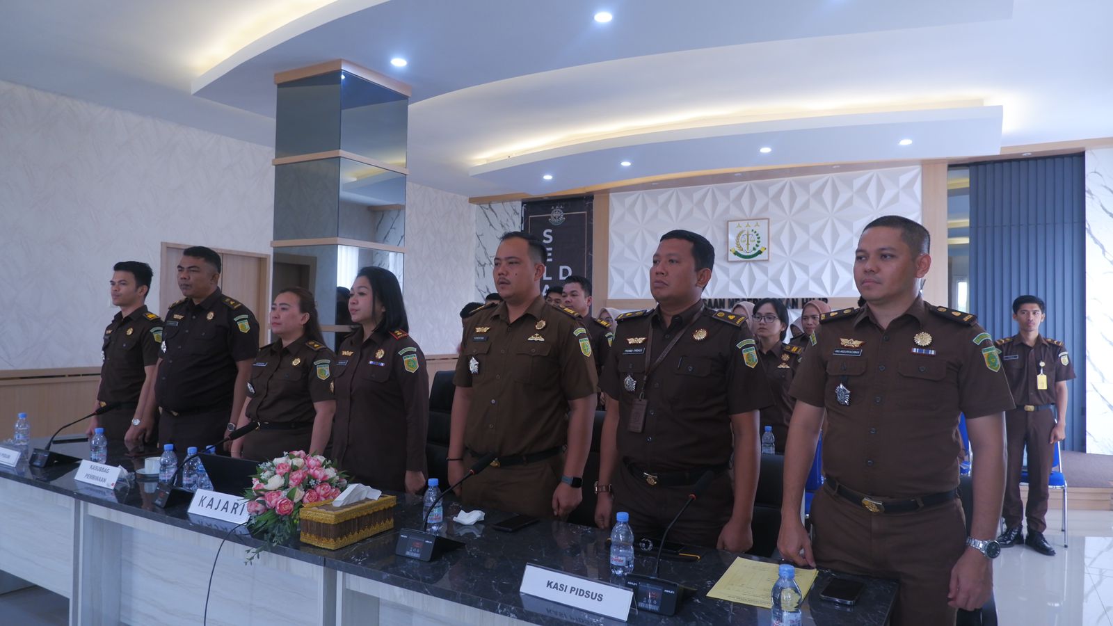 Kajari Rohil Bersama Para Kasi Mengikuti Briefing Pegawai Kejaksaan se- Wilayah Riau