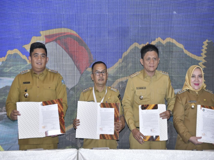 Pj Bupati Kampar Tandatangani Pakta Integritas dengan Kementerian ATR /BPN RI