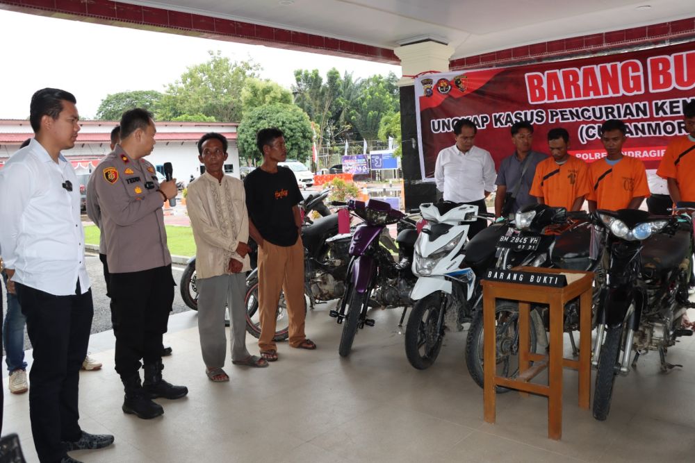Polres Inhu Kembalikan Motor Hasil Curian, Korban Ucapkan Terima Kasih
