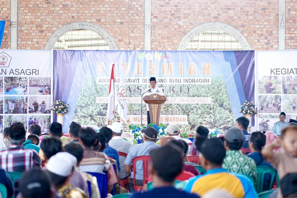 Bupati Wardan Resmikan Asosiasi Sawit Gemilang Riau Indragiri