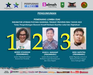 Selamat! Ini Pemenang Lomba Esai ILPN Riau Tahun 2023