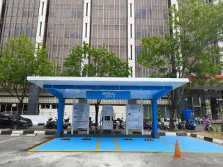 SPKLU Mobil Listrik di Kantor Gubernur Riau Boleh Dipakai Masyarakat Umum