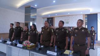 Kajari Rohil Bersama Para Kasi Mengikuti Briefing Pegawai Kejaksaan se- Wilayah Riau