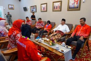 Gubri Syamsuar Terima Silaturahmi Atlet SOIna Riau Usai Mengikuti SOWSG 2023 di Jerman