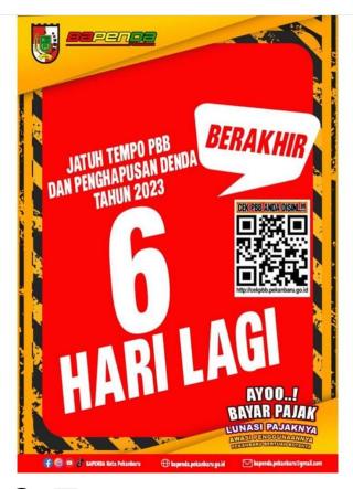 Jatuh Tempo 6 Hari Lagi, Bapenda Imbau Wajib Pajak Segera Lunasi PBB