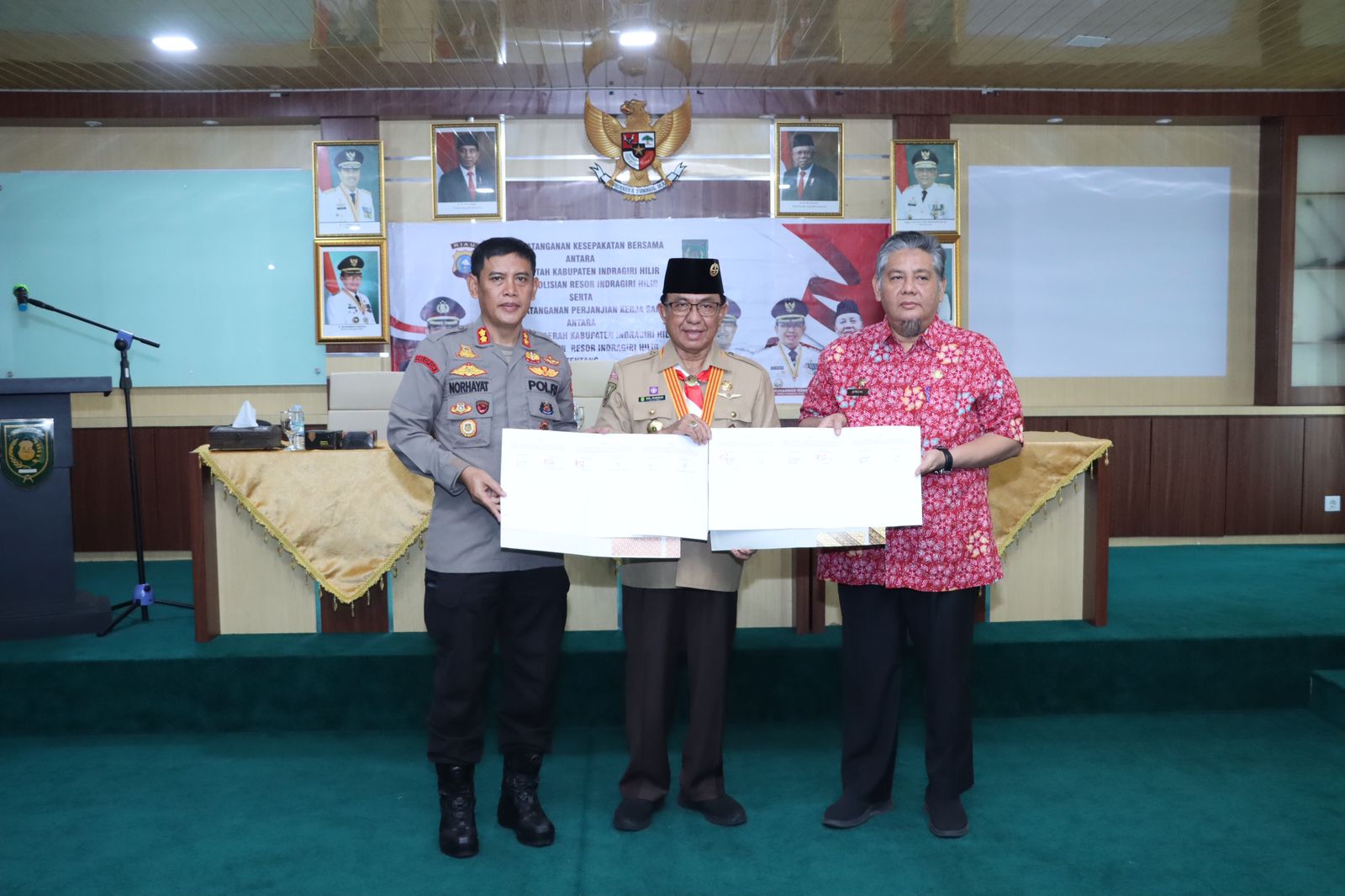 Pemkab Teken MoU dengan Polres Inhil di Bidang Hukum