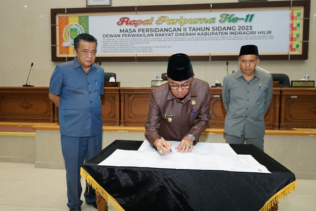 Bupati Wardan dan DPRD Sepakati KUA PPAS APBD Inhil TA 2024