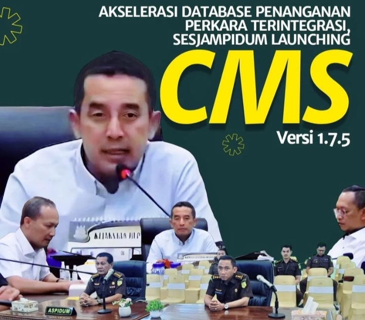 Asdatun Kejati Riau Mengikuti Launching CMS Versi 1.7.5 Perkara Tindak Pidana Umum secara virtual