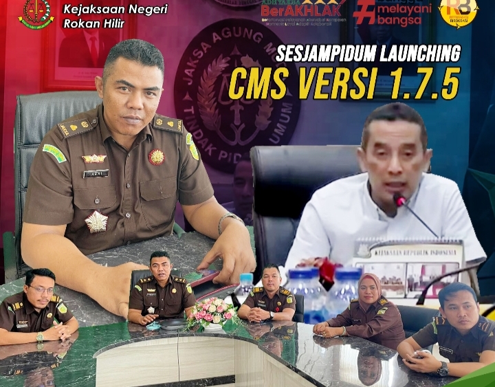 Kasi Pidum Kejari Rohil Mengikuti Kegiatan Peluncuran CMS Versi 1.7.5Â