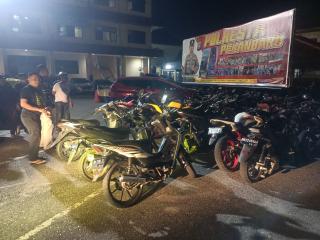 Gelar Patroli Malam Hari, 36 Sepeda Motor Diamankan Polresta Pekanbaru