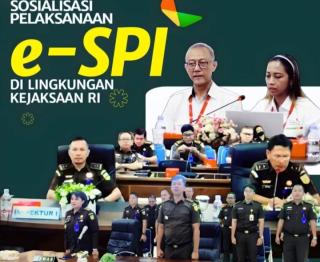 Asisten Pengawasan Kejati Riau mengikuti Sosialisasi Pelaksanaan e-SPI di Lingkungan Kejaksaan RIÂ 