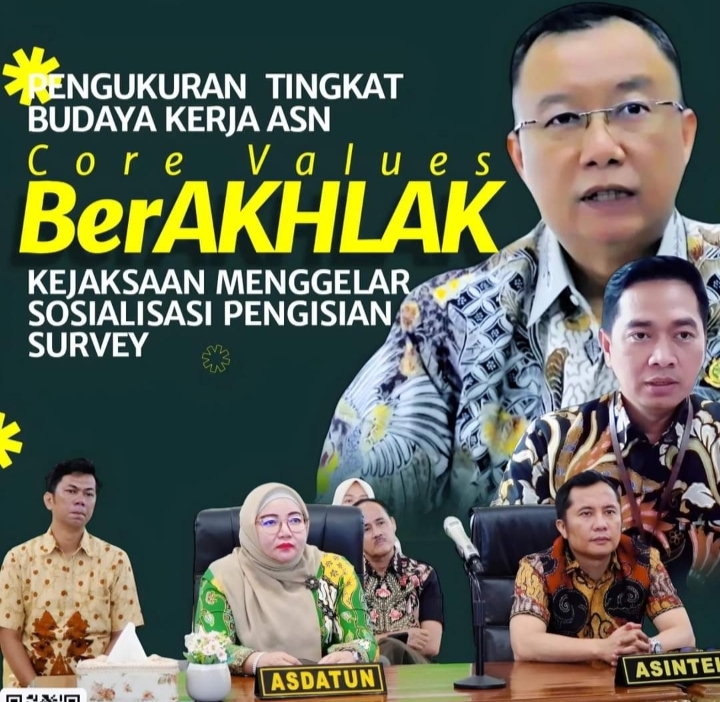 Asintel dan Asdatun Kejati Riau Mengikuti Sosialisasi Pengisian Survei Core Values ASN Berakhlak