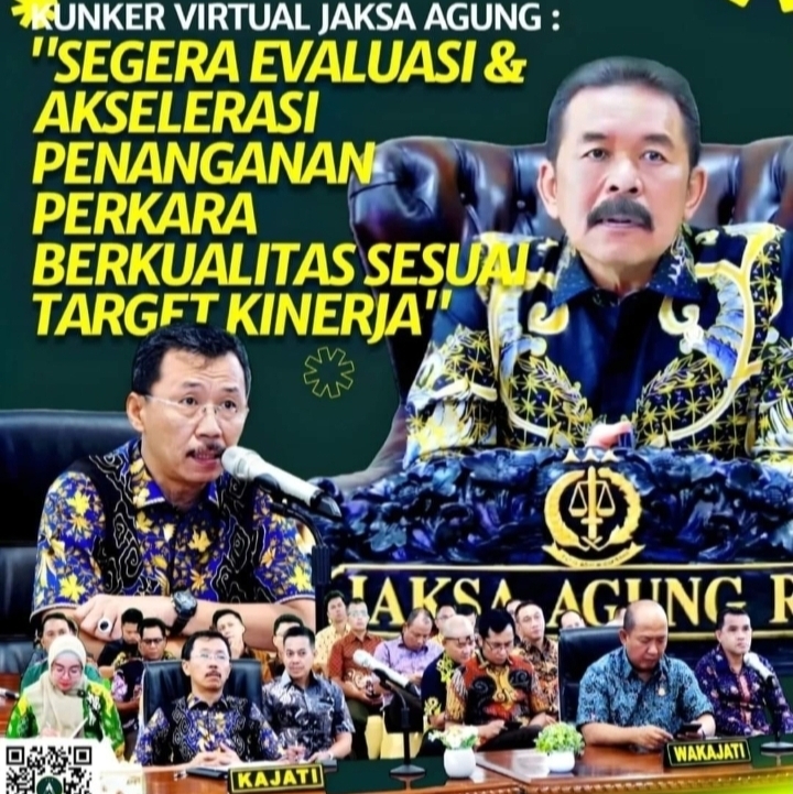 Kajati Riau Dr. Supardi mengikuti kegiatan Kunjungan Kerja Virtual Jaksa Agung RI