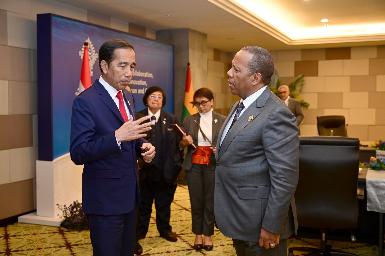 Presiden Jokowi Sambut Baik Pertemuan Pertama dengan PM Trovoada