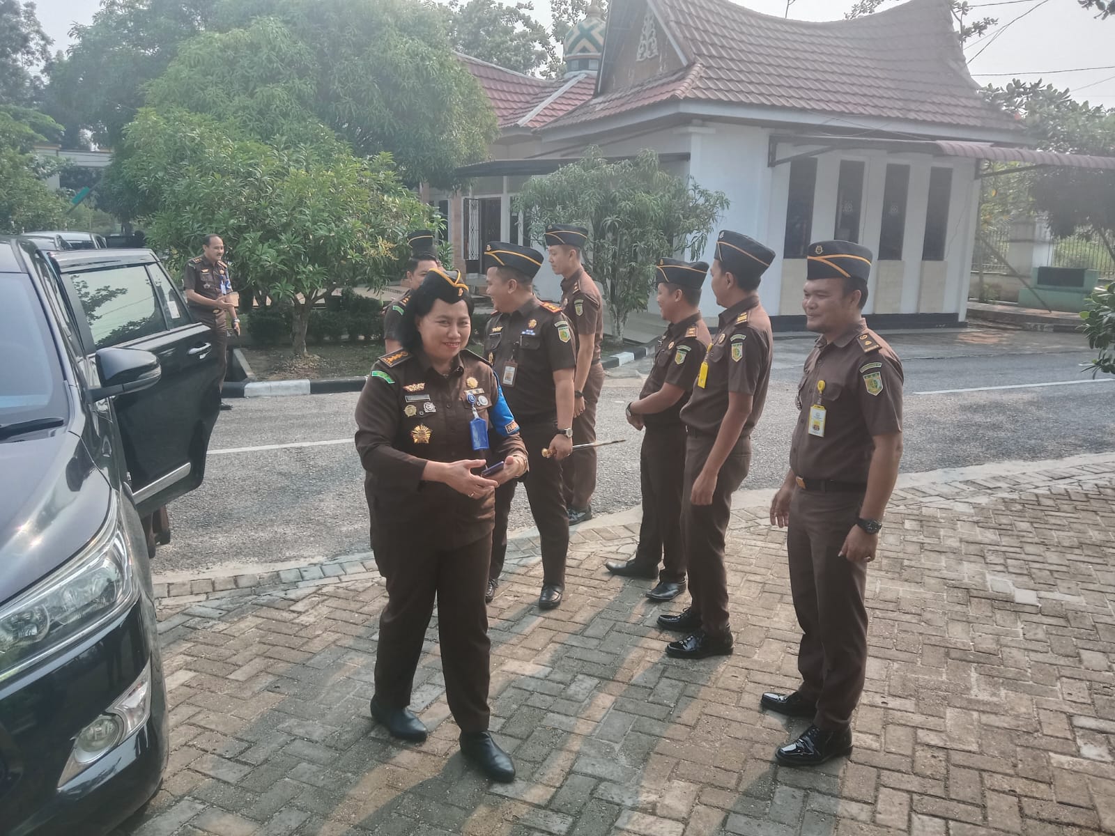 Aswas Kejati Riau Ayu Agung, S.H, S.Sos, M.H, M.Si (Han) Inspeksi Pemantauan di Kejari Kampar