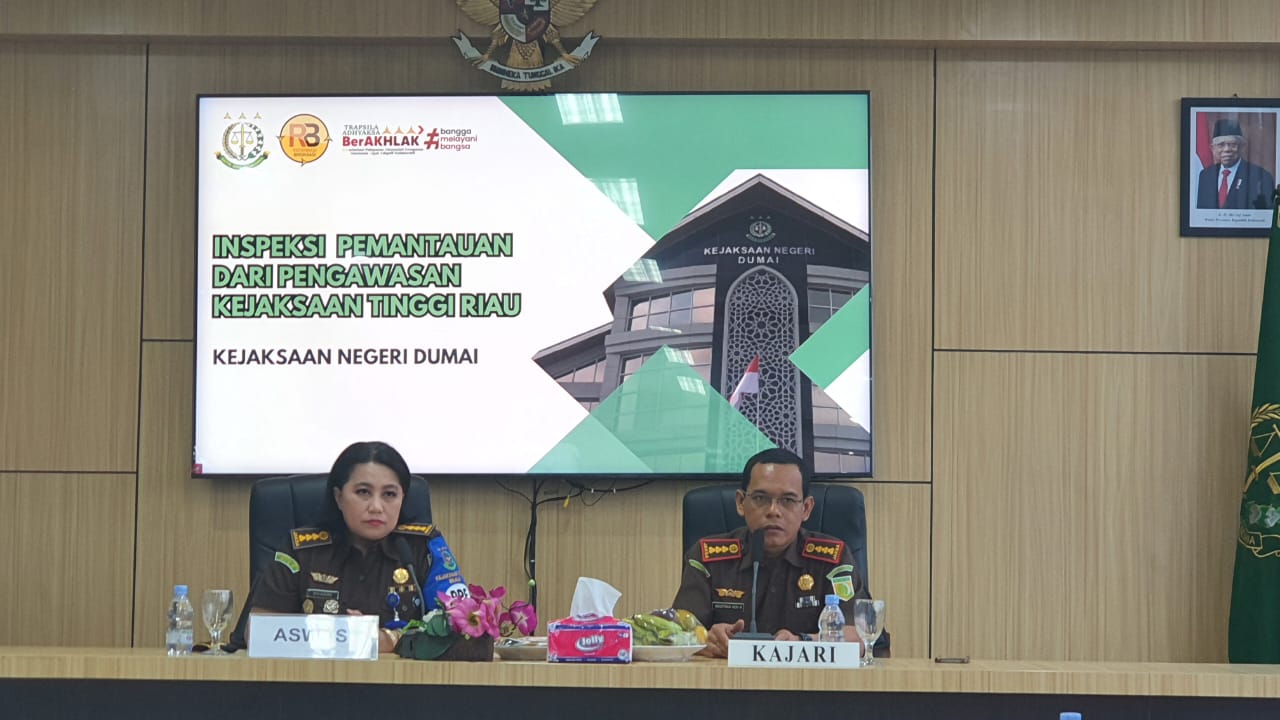 Asisten Pengawasan Kejaksaan Tinggi Riau Inspeksi Pemantauan di Kejaksaan Negeri Dumai
