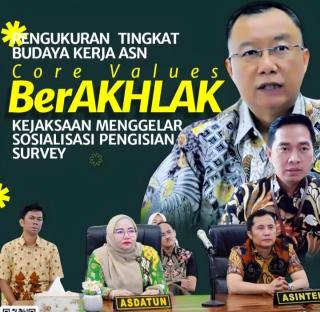 Asintel dan Asdatun Kejati Riau Mengikuti Sosialisasi Pengisian Survei Core Values ASN Berakhlak