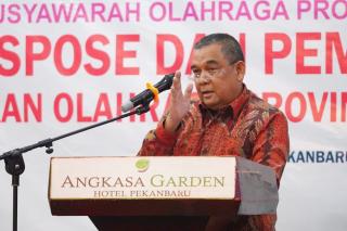 Ini Pesan Wagubri Edy Natar Saat Membuka Musyawarah KONI Riau