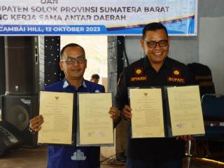 Kerjasama Antar Daerah, Pj Bupati Kampar Tandatangan Kesepakatan Â dengan Bupati SolokÂ 