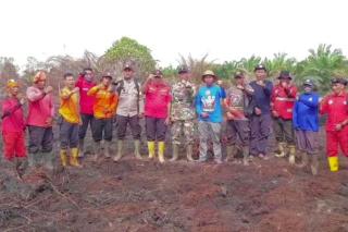 Tim Gabungan Sikat Habis Kebakaran Lahan di Bengkalis