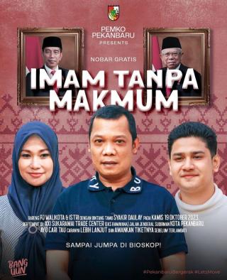 Tiketnya Gratis, Pj Wali Kota Ajak Warga Nobar Film "Imam Tanpa Makmum"