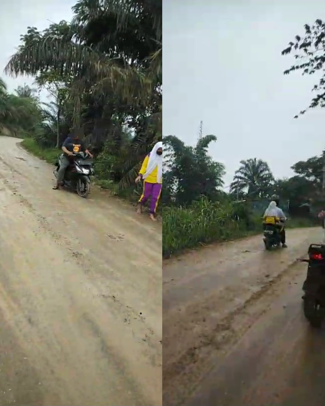 Pengendara Motor Jatuh Akibat Tanah Galian C Berserakan di Jalan, Warga Minta Pemerintah Tertibkan