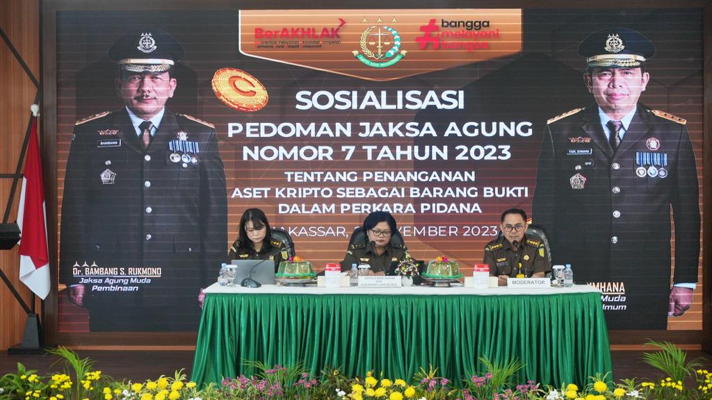 Kajati Sulsel Ikuti Giat Projek Perubahan Sosialisasi Pedoman Jaksa Agung Penanganan Aset Kripto