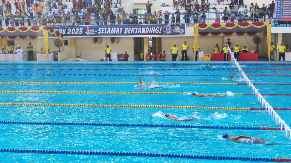 Renang Jadi Andalan, Riau Masih Pemuncak Sementara Klasemen Porwil Sumatera XI