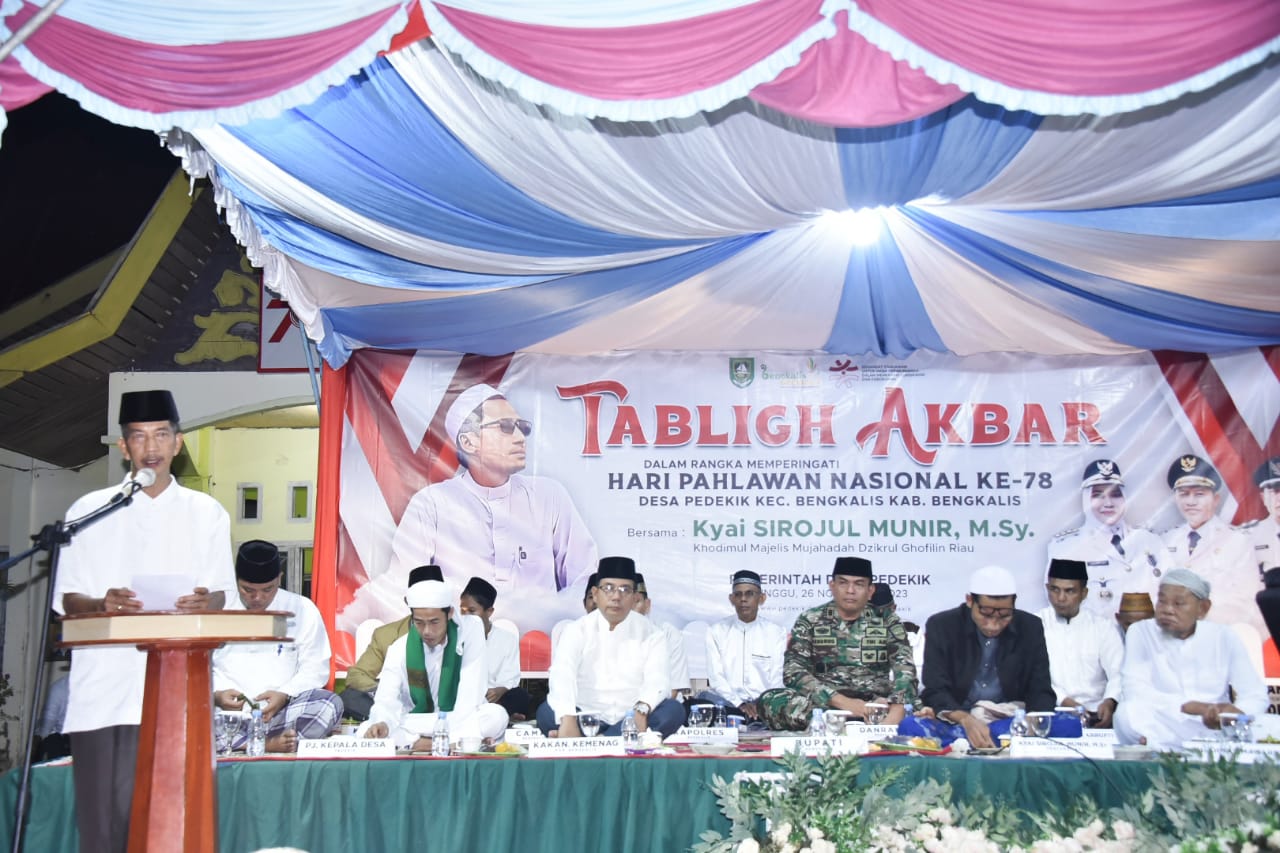 Pemkab Bengkalis Apresiasi Tabligh Akbar dan Donasi untuk Palestina Warga Pedekik