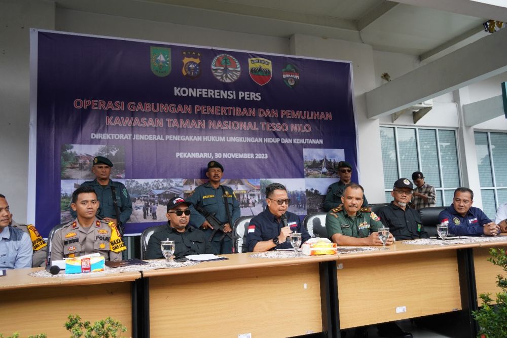 KLHK Tertibkan 36 Pondok Perambah Hutan di Kawasan  Taman Nasional Tesso Nilo
