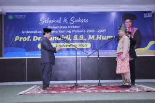 Prof Junaidi Dilantik sebagai Rektor Unilak Periode Kedua