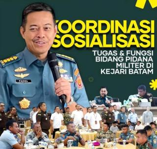 Aspidmil Kejati Riau Sosialisasikan Tupoksi Bidang Pidana Militer ke APH Sipil & Militer Wilkum Bata