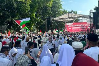 Ribuan Warga Pekanbaru Gelar Aksi Dukung Perjuangan Rakyat Palestina
