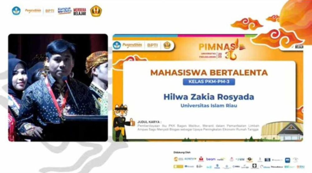 Delegasi UIR Raih Juara PIMNAS Ke-36 Kategori Bertalenta Pengabdian Kepada Masyarakat