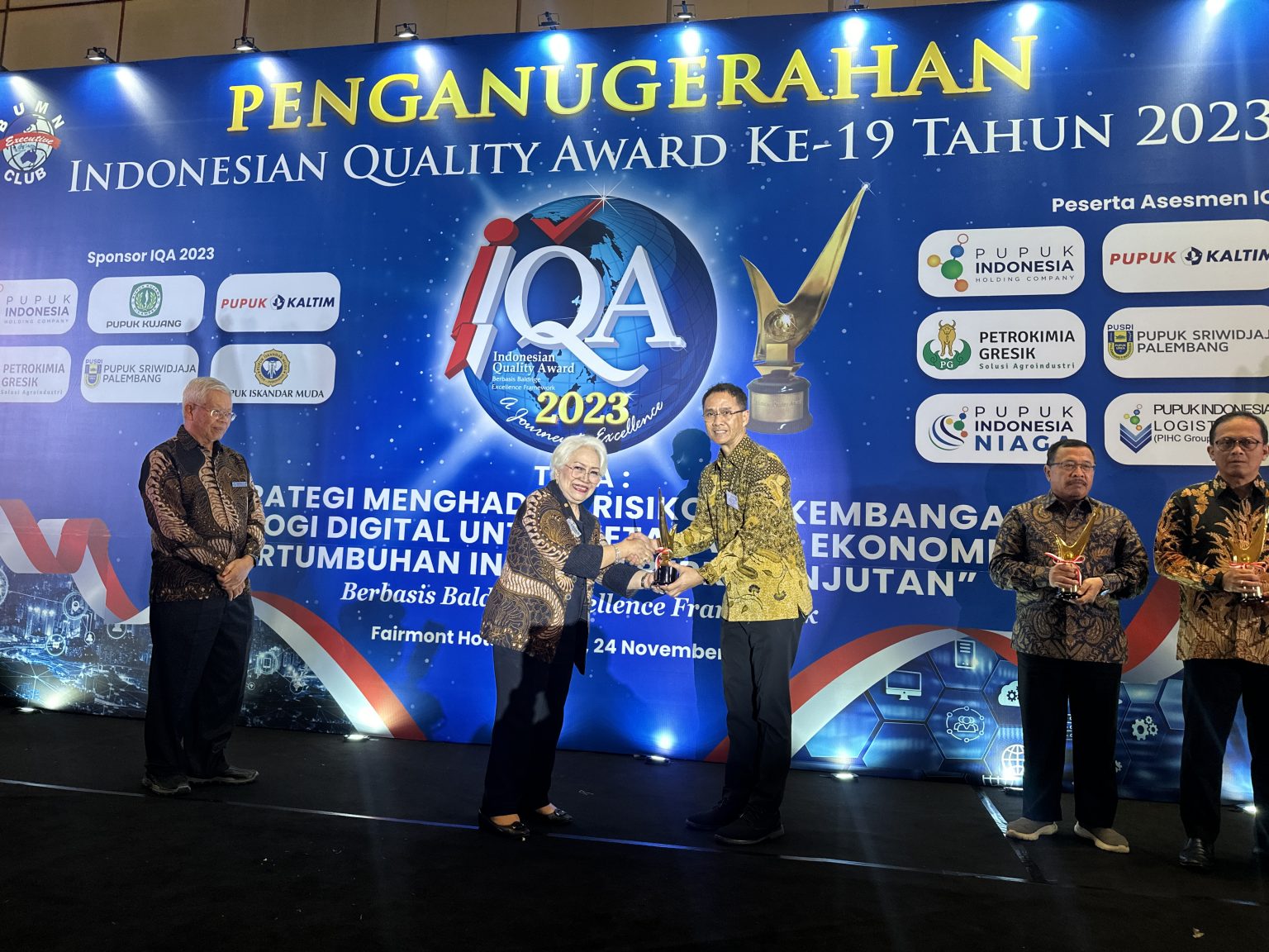 PI Niaga Mendapatkan Penghargaan Pada Ajang IQA