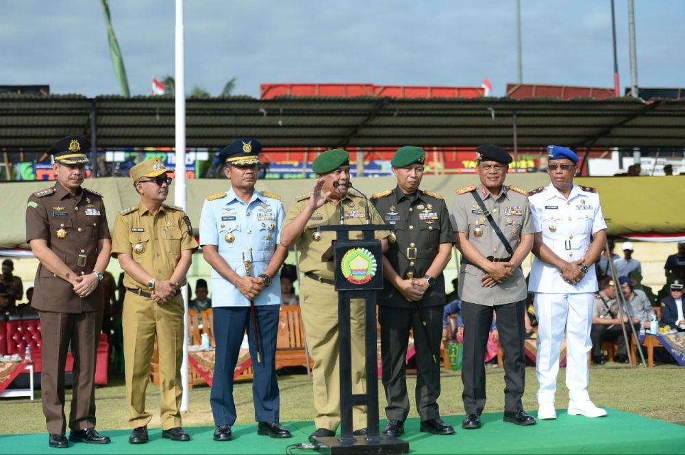 Gubri Hadiri Upacara Peringatan Hari Juang ke-78 TNI AD di Kampar