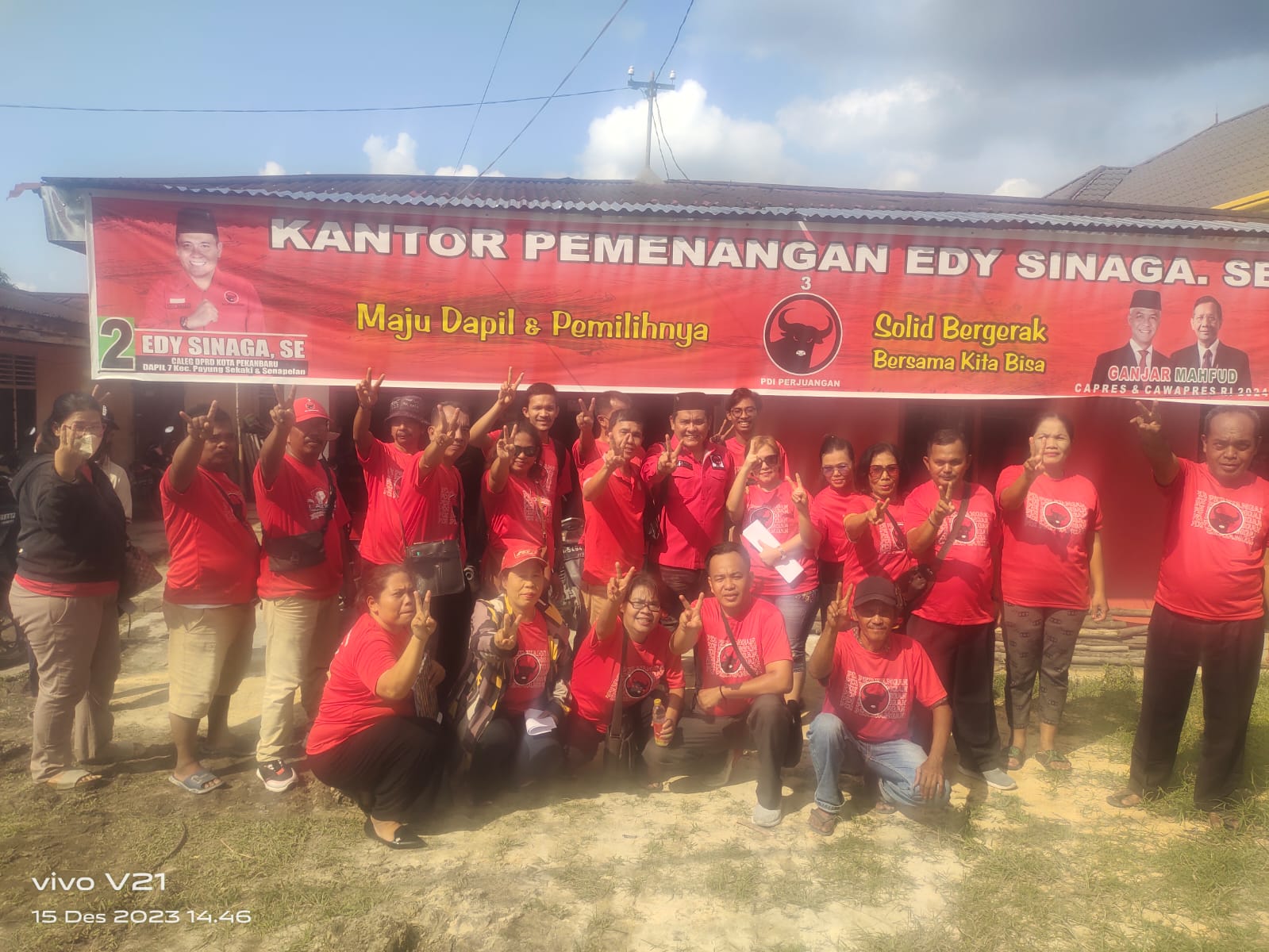 Siap Rebut Kursi DPRD Pekanbaru, Caleg PDIP Edi Sinaga Kampanye di Payung Sekaki